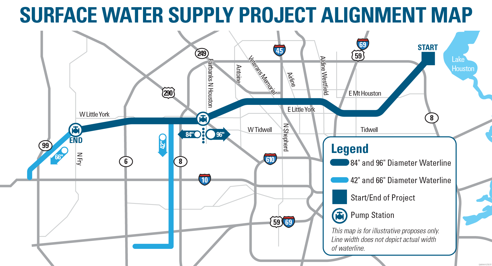 Map of the Surface Water Supply Project as of 12/23/19