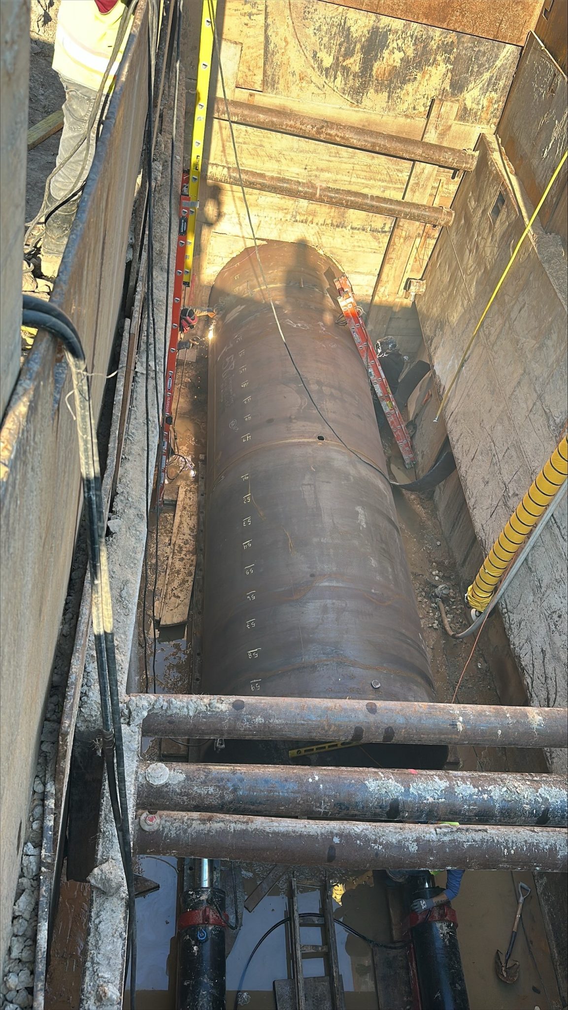 KM2 – North Mason Rd. Shaft Welding Steel Casing – October 2025